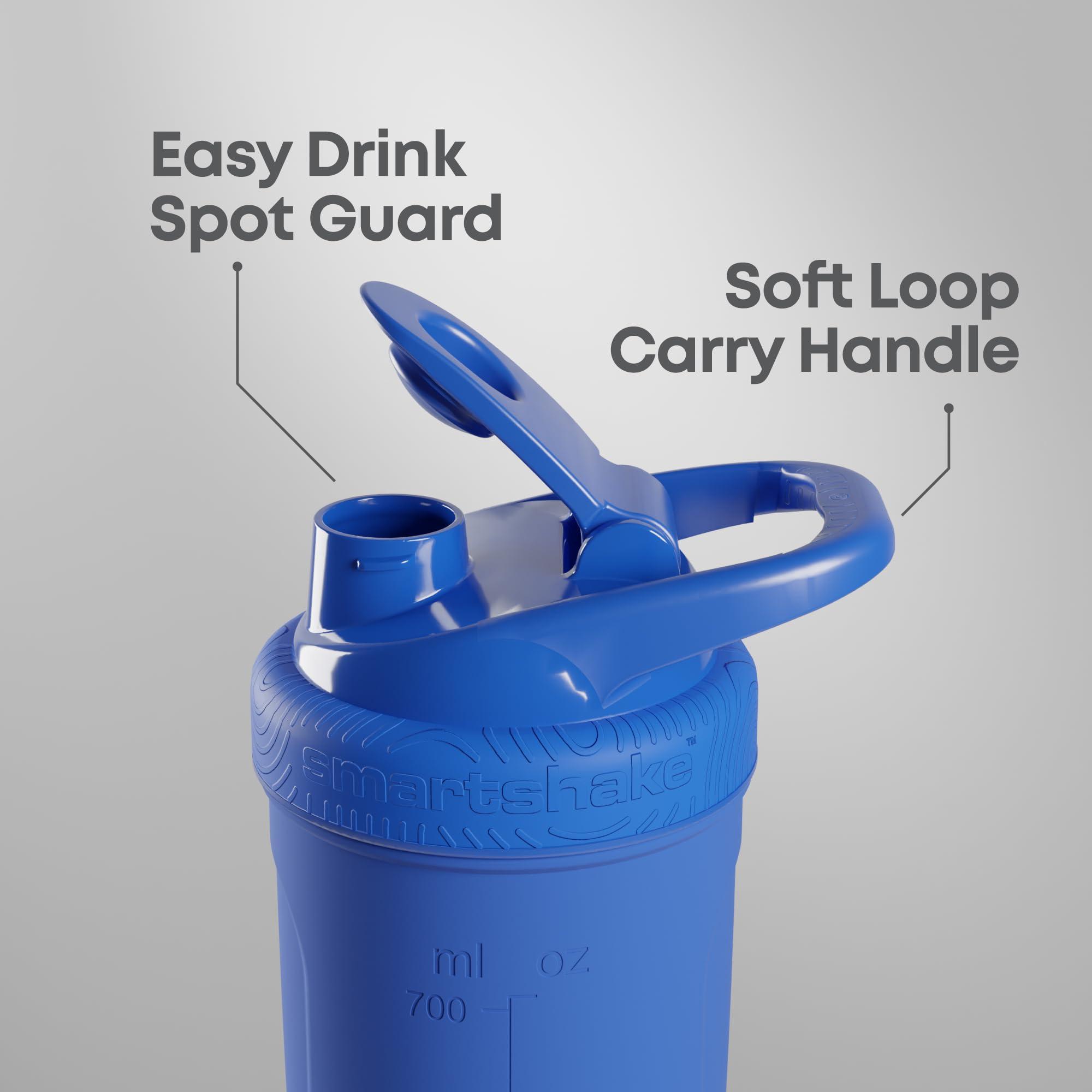 Smartshake Smartshake Reforce Stainless Steel Protein Shaker Bottle 900 ml | 30 oz - Leakproof Screw-on Lid - BPA Free Unisex - Black