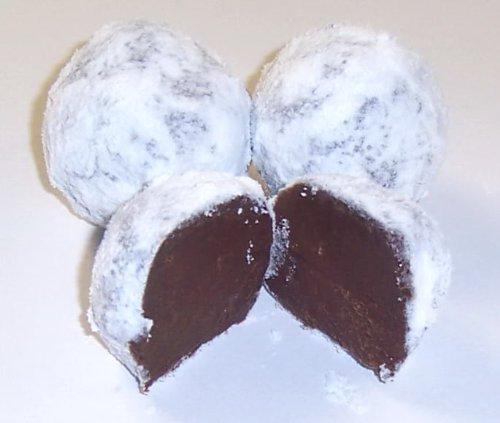 Scott's Cakes Scott's Cakes Arctic Snow Covered Milk and White Chocolate Truffles in a 8 oz. Ribbon-n-Holly Box