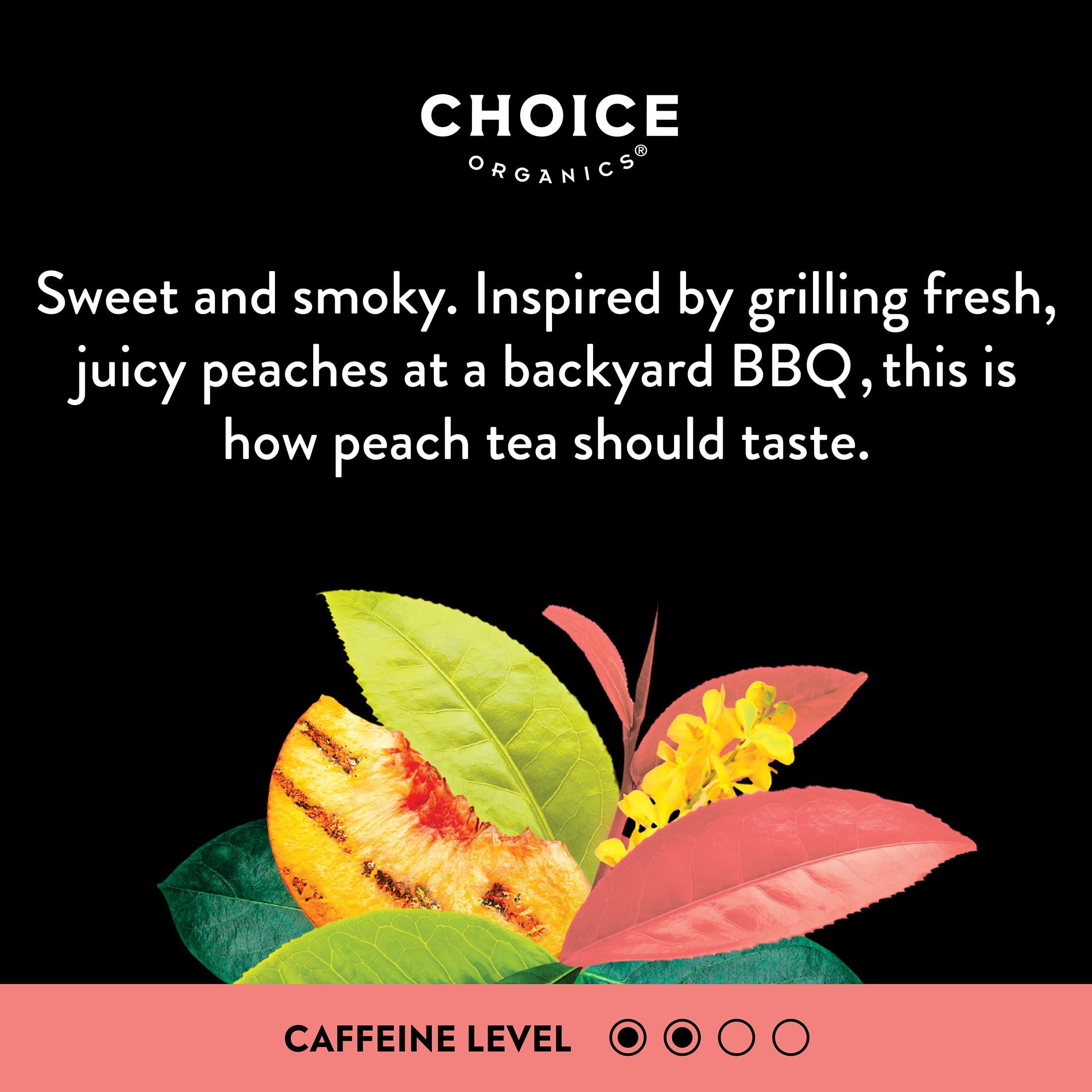 Choice Organics Choice Organics - Organic Picnic Peach Tea (3 Pack) - Rainforest Alliance - Contains Caffeine - 48 Organic Black Tea Bags