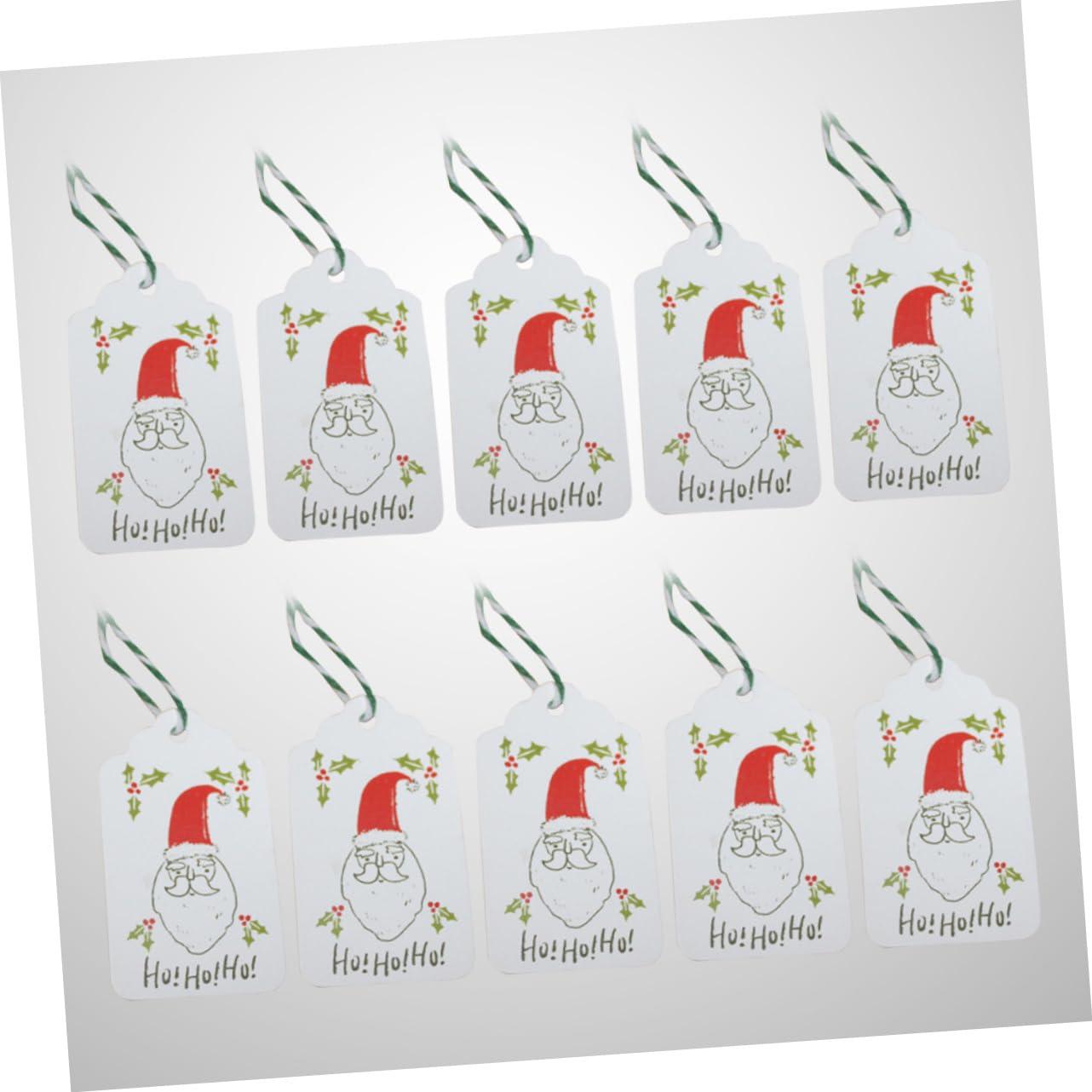PartyKindom PartyKindom 50pcs Christmas Tags Labels Christmas Tags Clothing Tags Xmas Tags Christmas Kraft Tags Wall Decoration Lover Book Christmas Hanging Tags Painted Bookmark