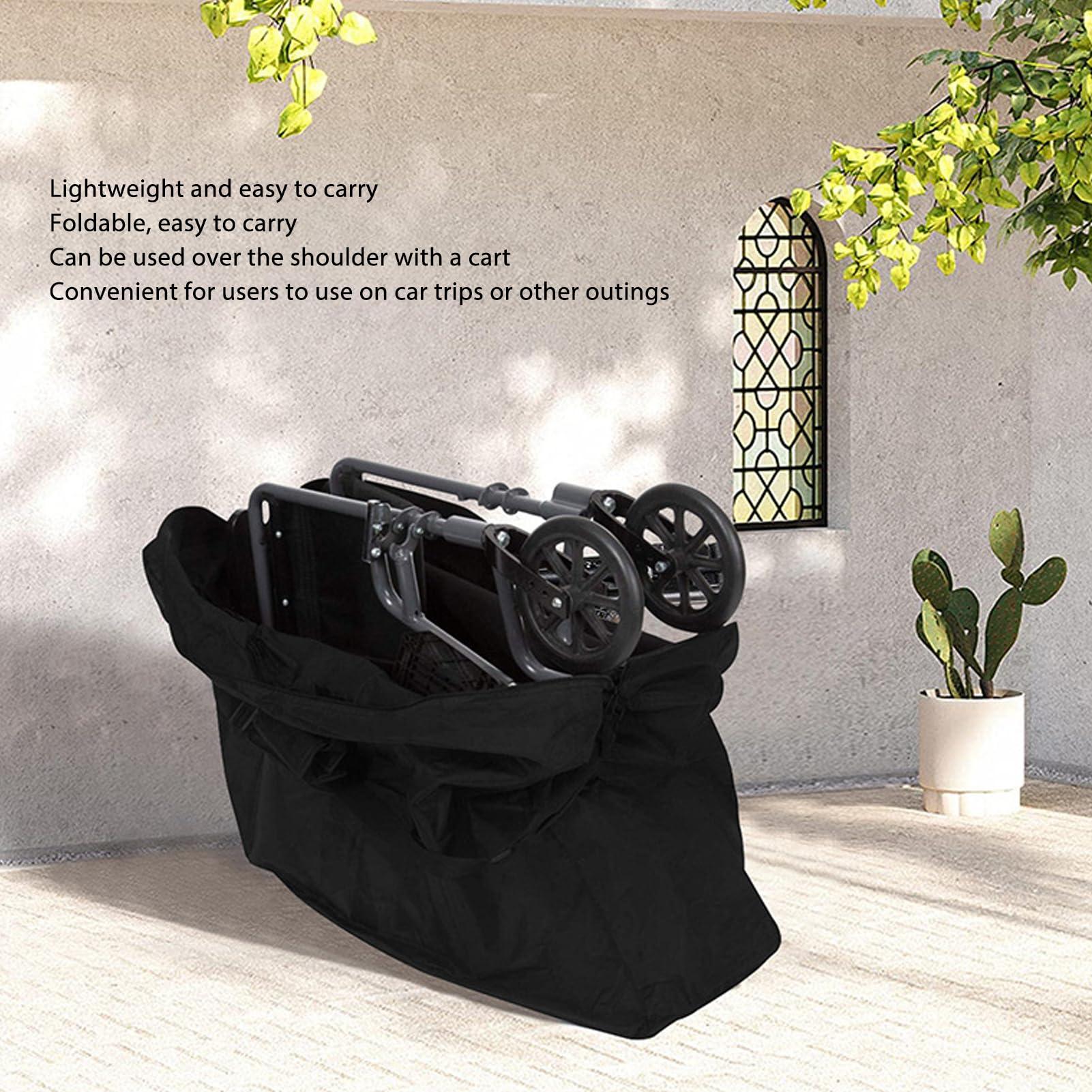 PenRux PenRux Rollator Travel Bag, Waterproof Wheelchair Bag for Folding Walker Large Capacity Oxford Cloth Wheelchair Transport Bag, 45.3x31.5x15.7inch