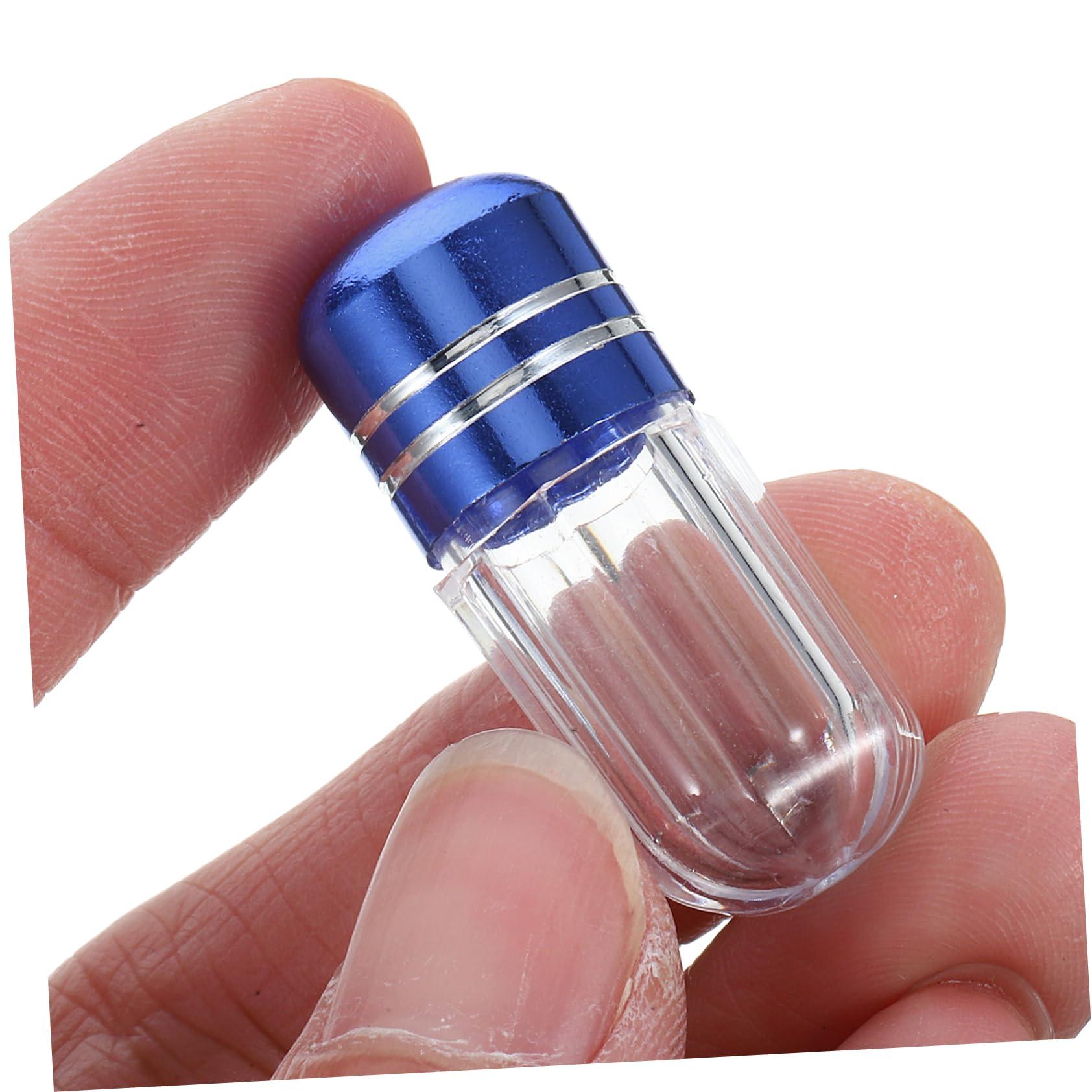 HEALLILY HEALLILY 20pcs Travel Medicine Bottle Vial Container Pill Container Bottles Pill Bottles Empty with Caps Small Pill Bottle Pill Storage Containers Refillable Bottle Plastic Mini Bottled, Blue