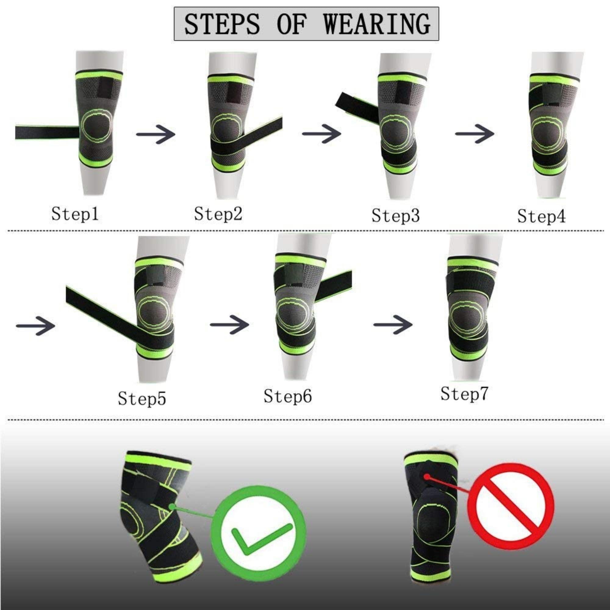 DCF DCF Knee Braces, Knee Sleeve for Men and Women - knee compression sleeve, knee Pain Relief, fitness knee Support for Sports Arthritis Working Out Running Basketball, Weightlifting, Gym (X-Large, Blue)
