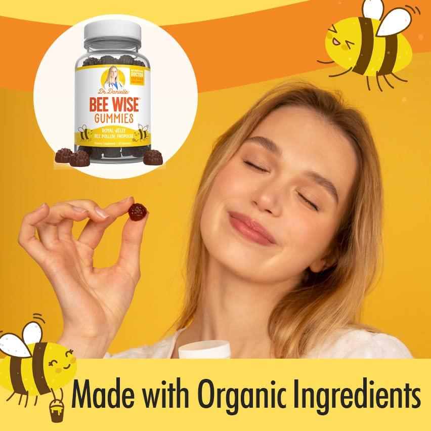 Doctor Danielle Doctor Danielle Bee Wise Gummies, Best Bee Pollen Supplement, Propolis, Royal Jelly, 60 Gummies