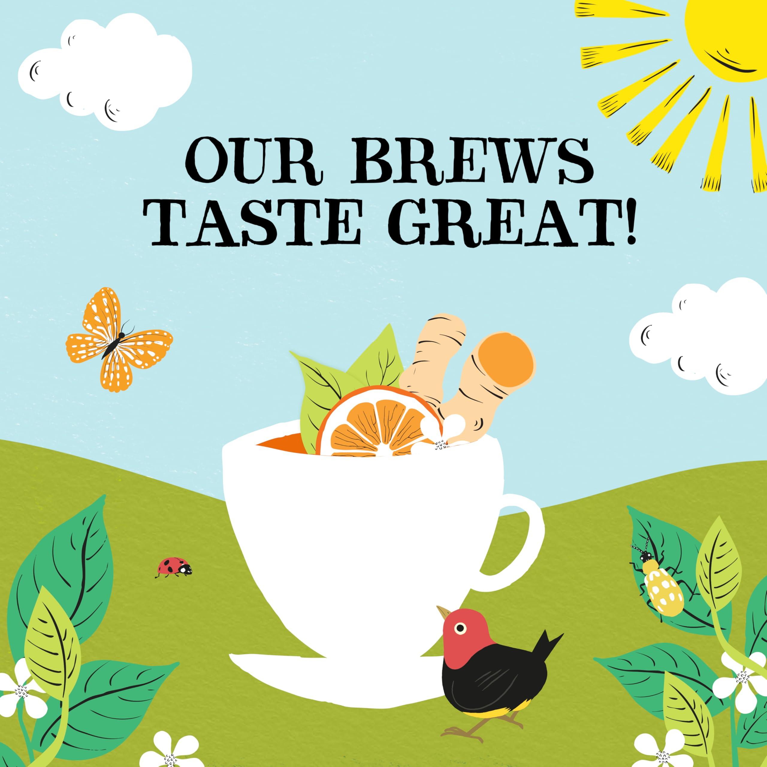 Clipper Natural, Fair & Delicious Clipper Tea, Orange & Turmeric, Organic Tea with Licorice Root, Orange Peel and Hibiscus, Plant Based Herbal Tea, Caffeine Free British Tea, 6 Pack, 120 Unbleached Tea Bags