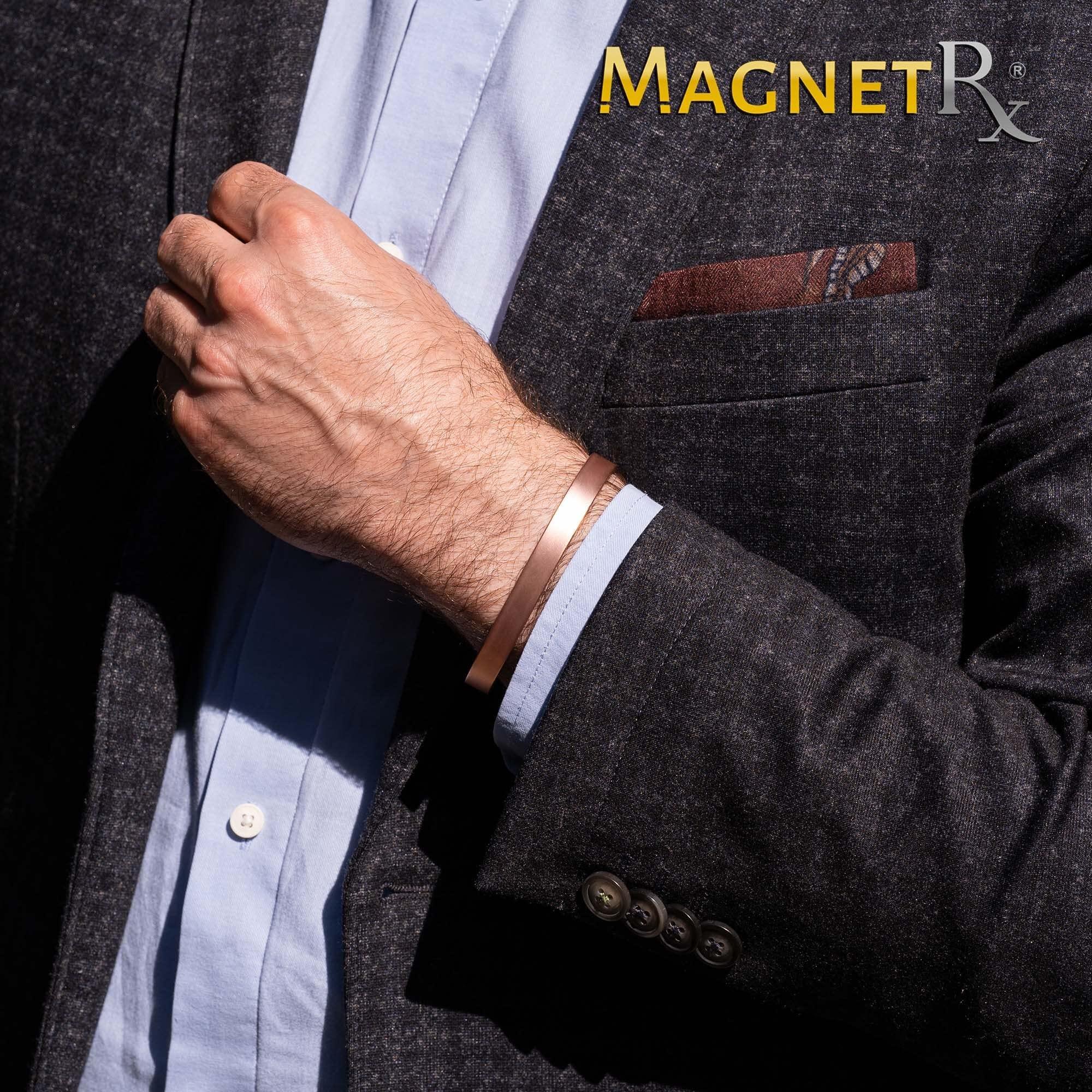 MagnetRX MagnetRX Magnetic Copper Bracelet Cuff Elegant Pure Copper Bangle Unisex Magnetic Copper Bracelets for Men & Women (Large)