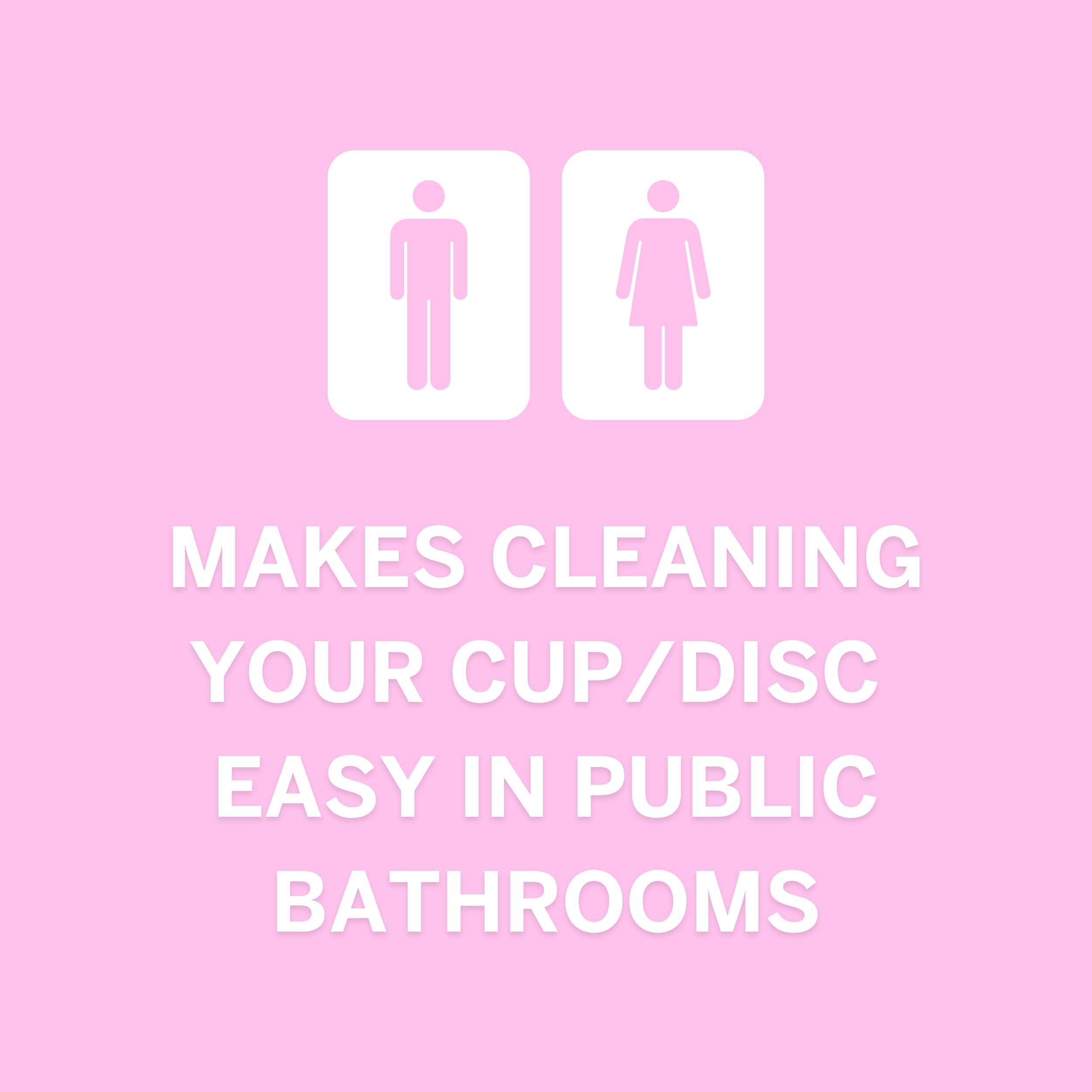 Pixie Cup Menstrual Cup Wipes - On The Go Public Bathroom Feminine Wipes - Safe On Period Cups & Menstrual discs - Biodegradable, Flushable, Ph Balanced (20 Count)