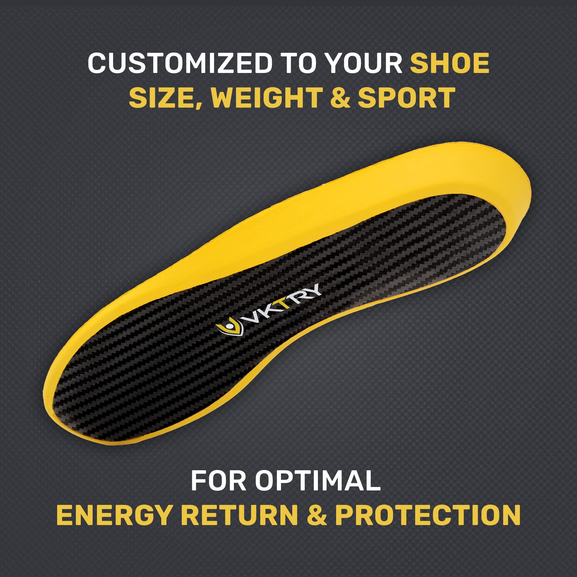 VKTRY VKTRY Gold Performance InsolesCustomized Carbon Fiber Inserts, Non-Cleated ShoesBasketball, Volleyball, Racquet Sports, Running & MoreRun Faster, Jump Higher, Recover Quicker, Protect from Injury