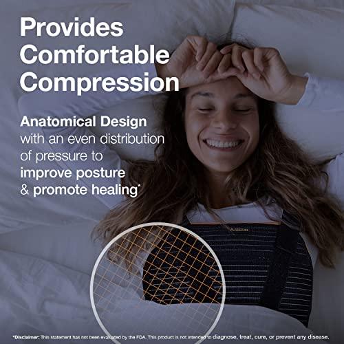 Armor Armor Adult Unisex Chest Support Brace to Stabilize the Thorax after Open Heart Surgery, Thoracic Procedure, or Fractures of the Sternum or Rib Cage, Black Color, Size Small, for Men and Women