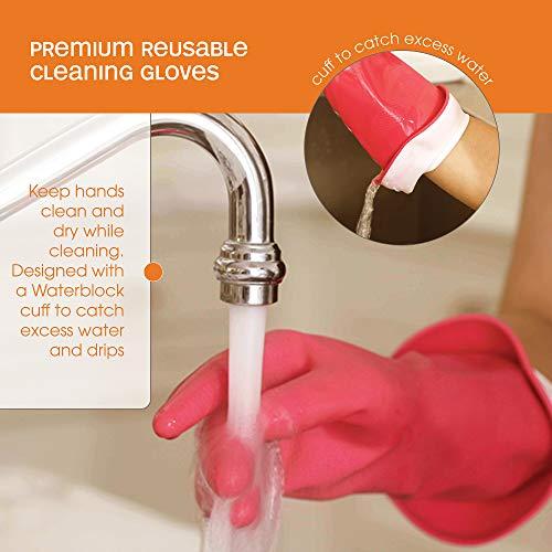 Casabella Casabella 46060 Premium Waterblock Gloves, Large, 1-Pair, Pink