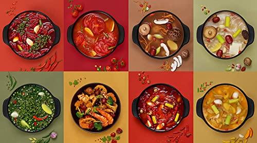 Orchard Hill [Pack of 5] [Free Measuring Spoon] Little Sheep Hotpot Soup Base 5 Flavor Variety Pack (Plain, Hot, Mala Spicy, Mushroom, Big Bone Broth) (, , , , )