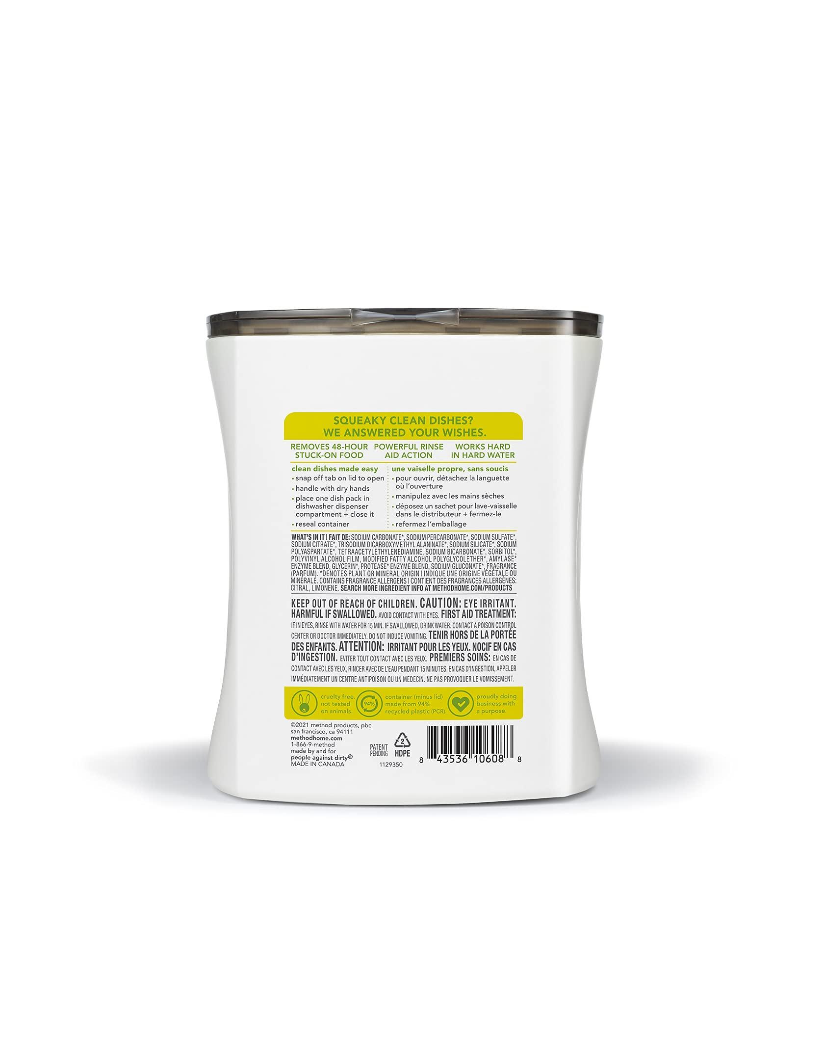 Method Method Dishwasher Detergent Packs, Lemon Mint, 30 count