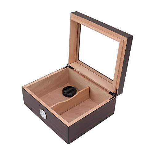 Xcello Xcello Wood Cigar Humidor with Clear Top Desktop Cigar Box for 50 Cigars, Hygrometer Included