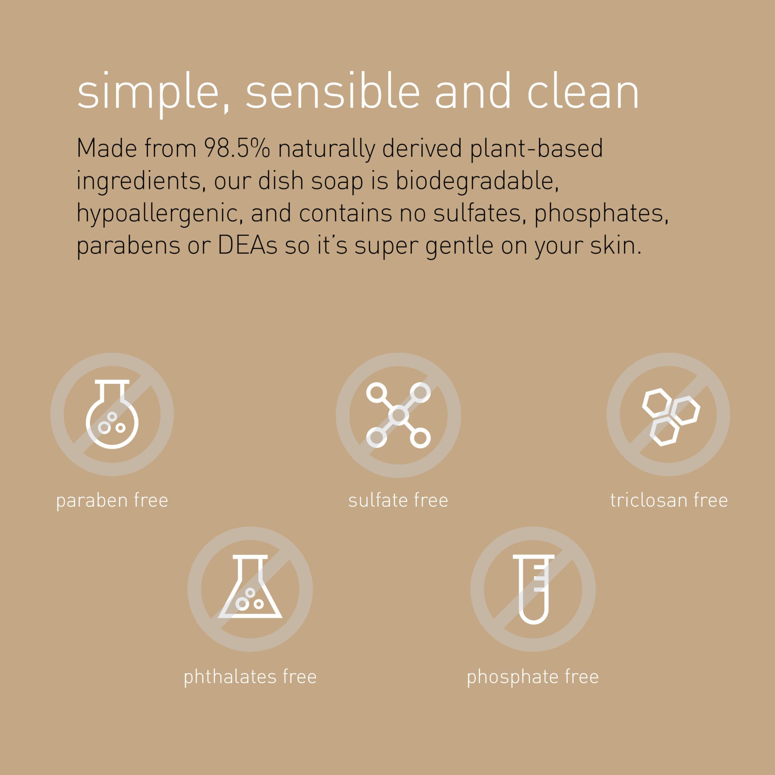 simplehuman simplehuman Rosemary Thyme Dish Soap Refill Pouch, 34 Fl Oz, Pack of 6