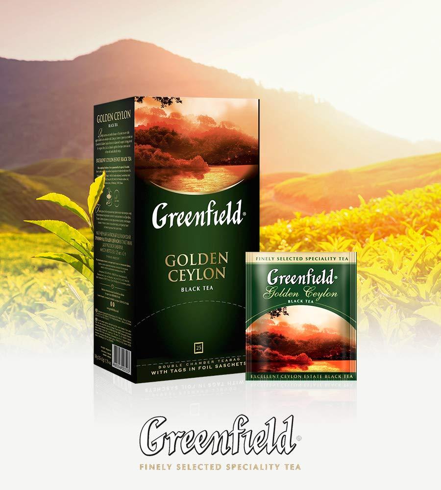 Greenfield Greenfield Golden Ceylon ?lassic Collection Black Tea Finely Selected Speciality Tea 25 Double Chamber Teabags With Tags in Foil Sachets