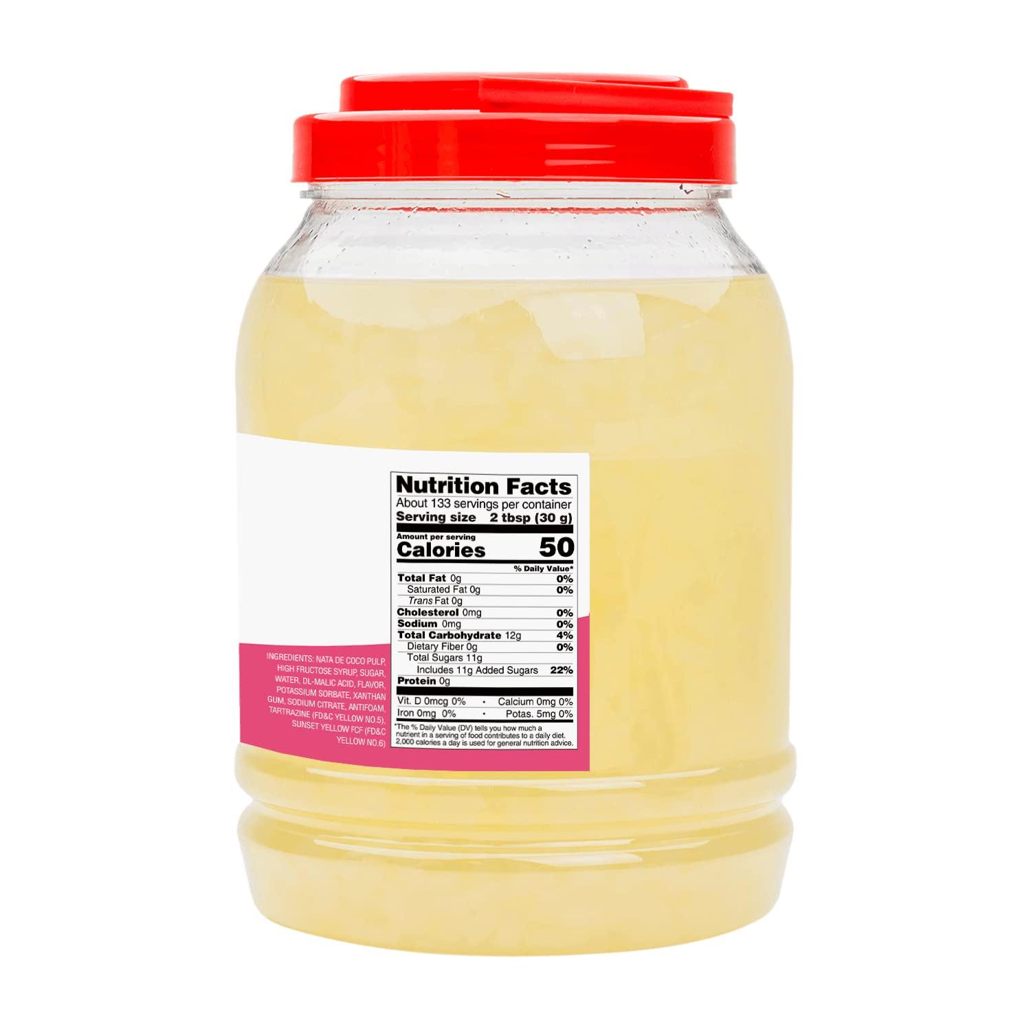 TEA ZONE Tea Zone B2005 Lychee Coconut Jelly for Beverage, Sweet, Ice Cream Topping- Jar (8.8 lbs)