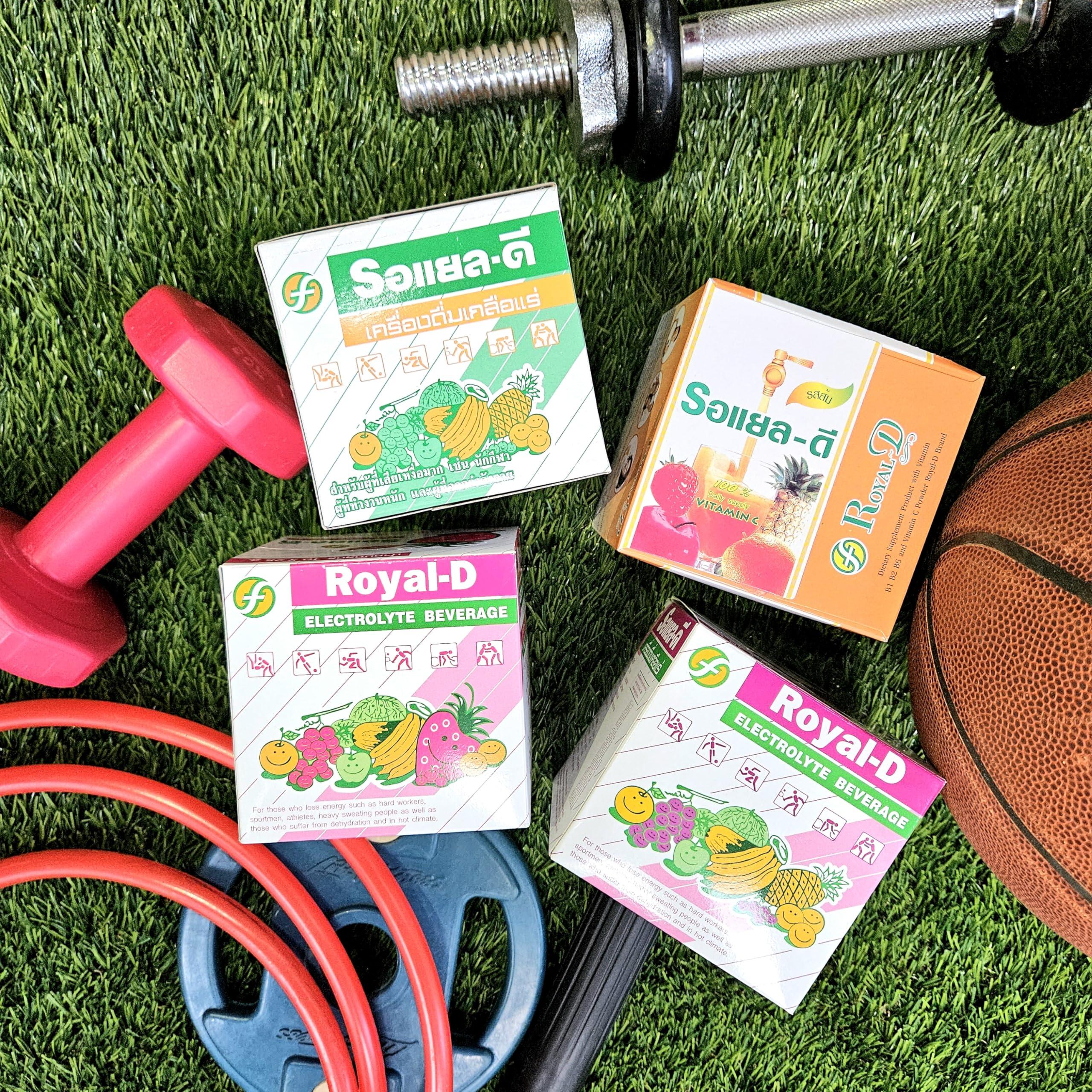 Royal-D Royal-D Electrolyte Beverage Powder -Electrolyte Powder, Isotonic Electrolyte Drink Mix, Electrolyte Drink Mix. Sodium, Potassium, Vitamin - Assorted Flavors (8.8 Oz Box, 10 Each - 4 Flavors)