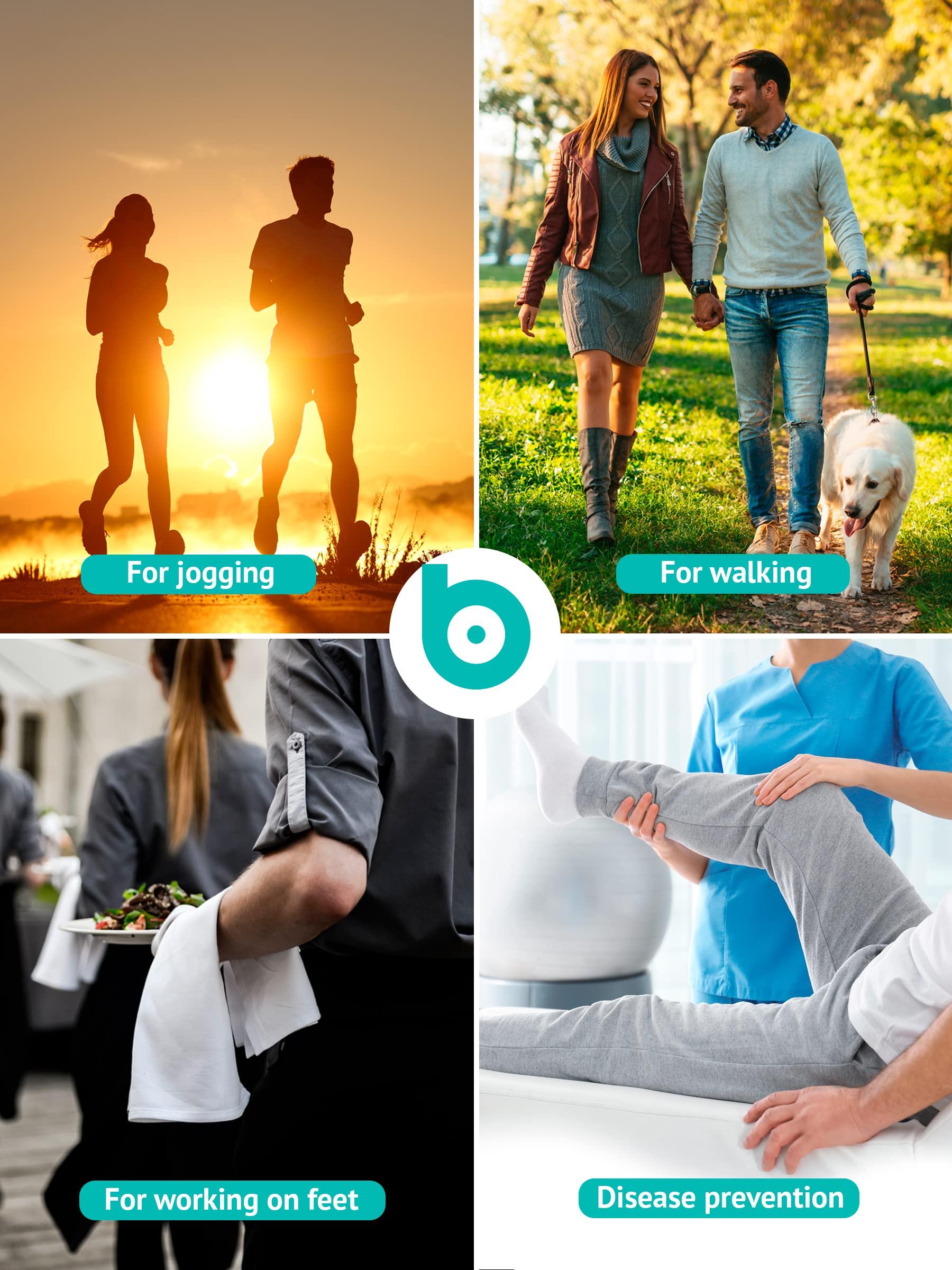 BRISON Brison Metatarsal Pads for Women and Men Ball of Foot Cushion - Gel Sleeves Cushions Pad - Fabric Soft Socks for Supports Feet Pain Relief - M (Men 7.5-9.5, Women 9-11)