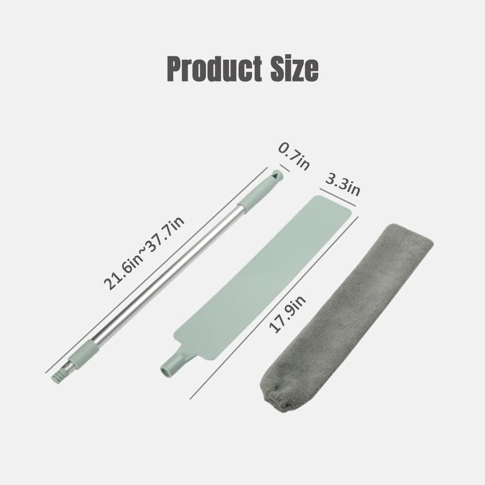 Sungrando 2 PCS Retractable Gap Dust Cleaner, Gap Dust Brush for Cleaning Under Appliances, Microfiber Hand Duster Removable and Washable Gap Cleaning Brush Cleaning Tools for Home Bedroom Kitchen