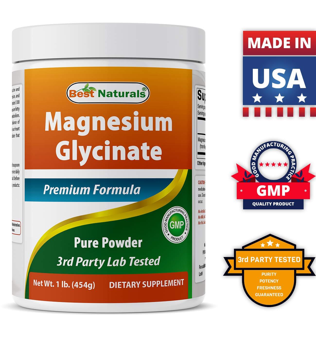 Best Naturals Best Naturals Magnesium Glycinate Powder - 1 Pound (1 LB (Pack of 1))