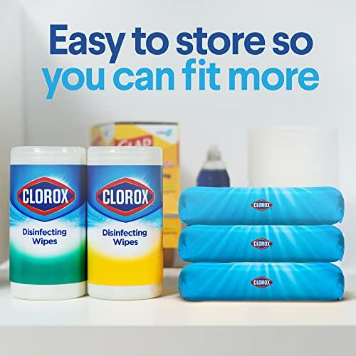 Clorox Clorox Disinfecting Wipes Value Pack, 3x 75ct Crisp Lemon and Fresh Scent Canister and 3x 75ct Easy Pull Moisture Seal Pack