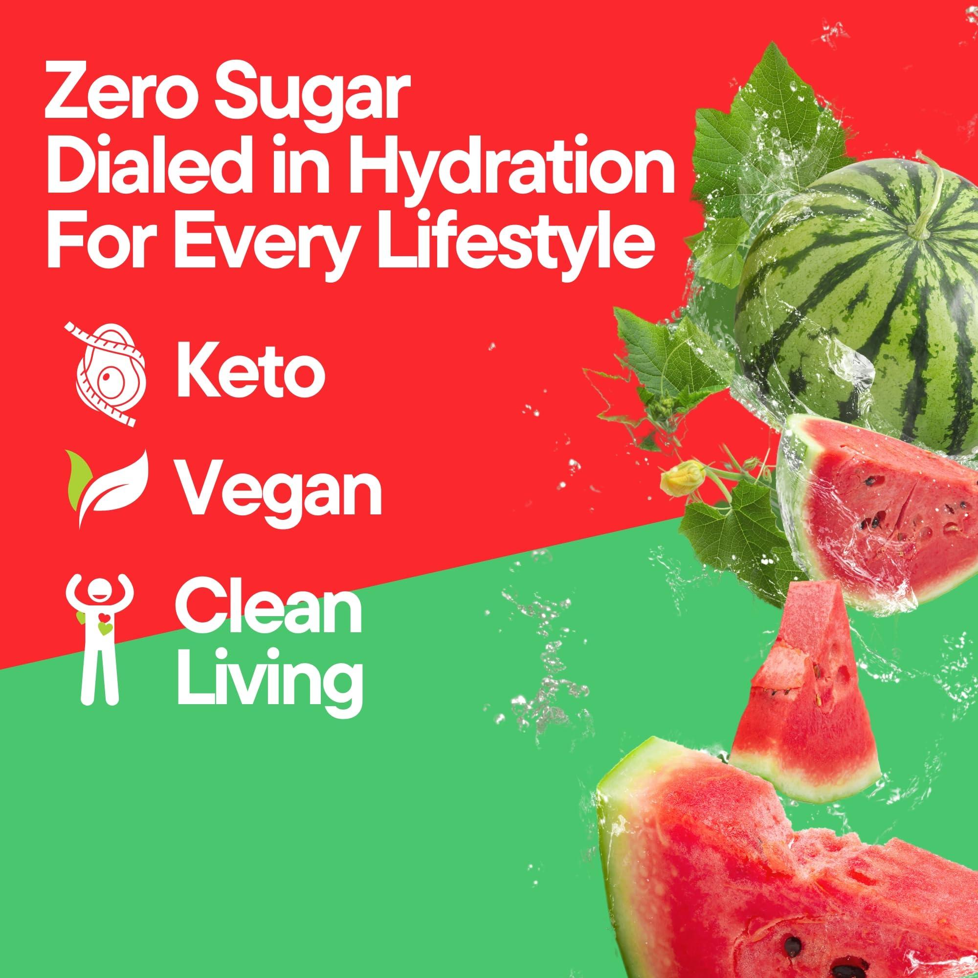 DIALED MOODS DIALED MOODS Electrolyte Powder - Watermelon Wipeout Electrolyte Hydration Powder Packs, Sugar-Free Hydration for Athletes, Keto, Vegan, Boost Energy & Endurance, Convenient, 30 Single Serve Packs