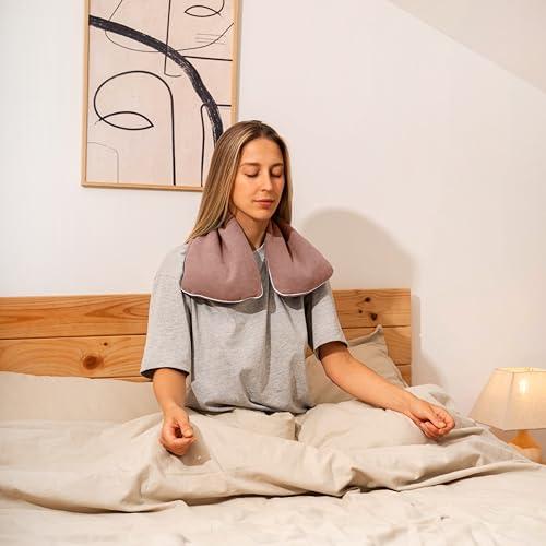 ZenRest Buckwheat Hot Cold Therapy Pillow Neck Warmer Microwave Heating Pad Body Wrap Mocha