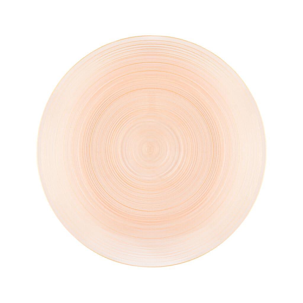 EcoQuality EcoQuality 7" inch Round Translucent Peach Plastic Plates - Crystal Like Design, China Like Party Plates, Heavy Duty Large Disposable Dinner Charger Salad Plate Weddings,Serveware,Tableware (60)