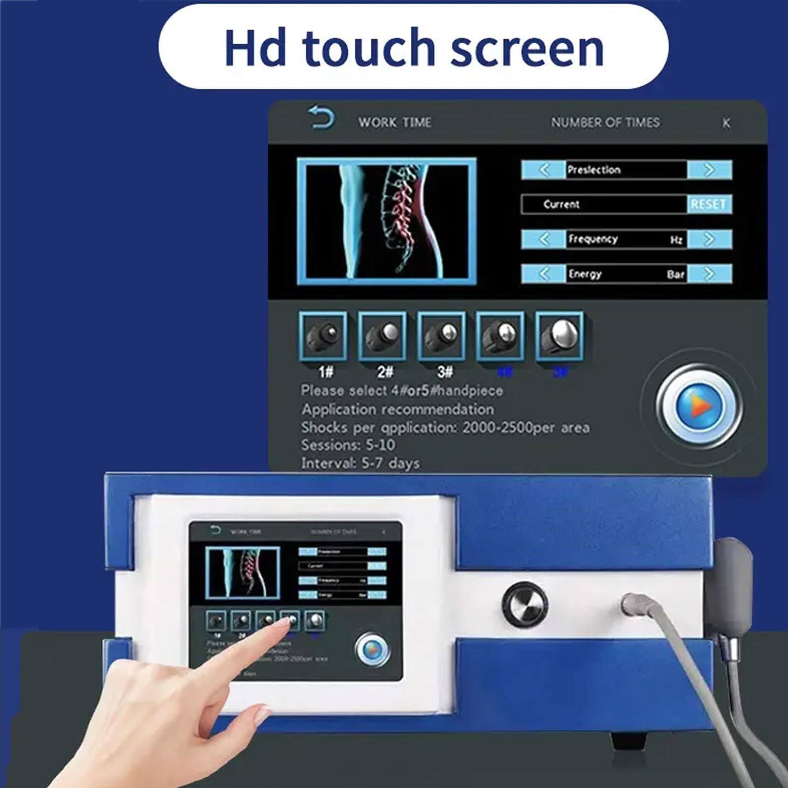 LMYYDES LMYYDES Shock Wave Therapy Machine Shockwave Therapy Machine0.5-10 Bar 1-21Hz Pneumatic Shock Wave Therapy Equipment, 53x45x42 cm