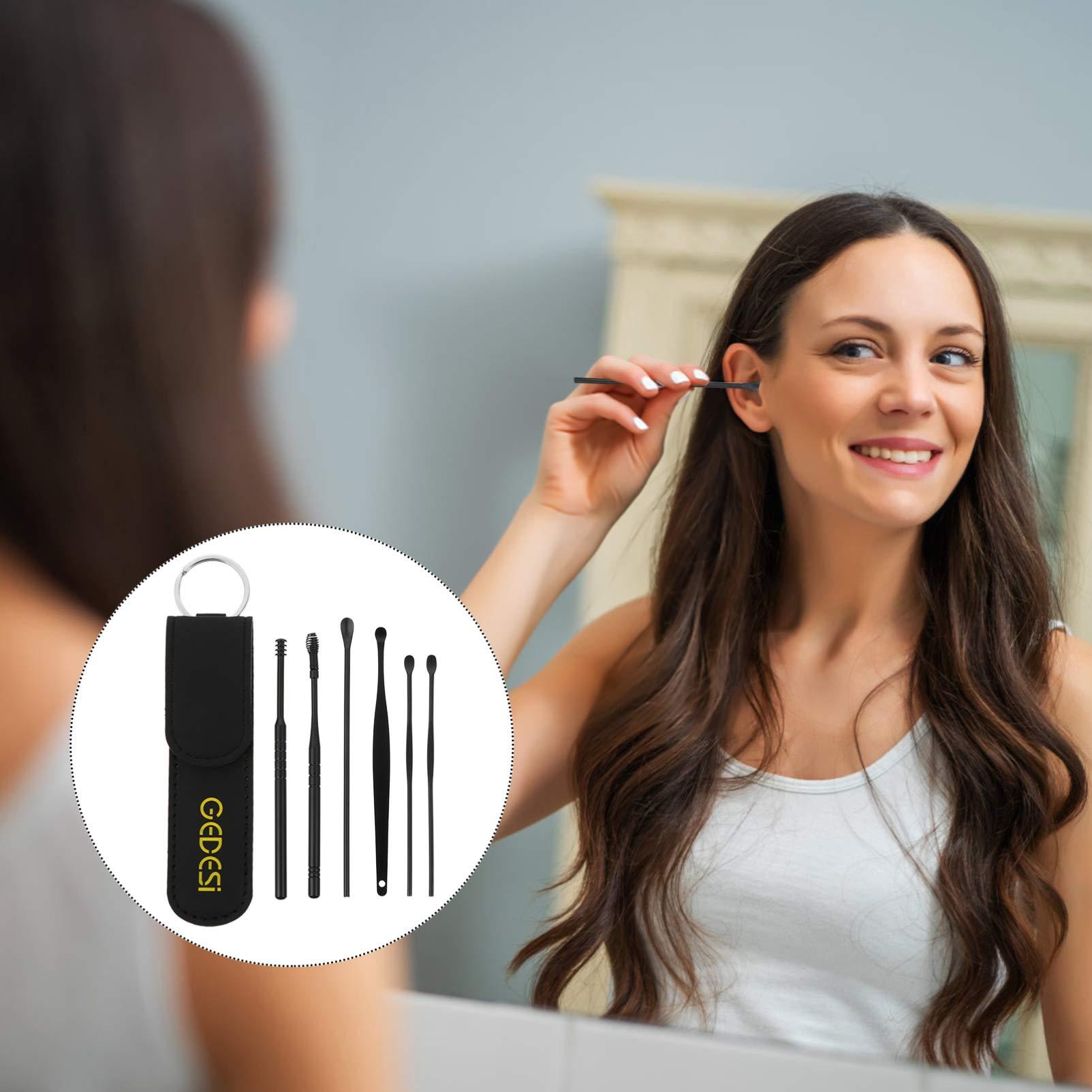 Healifty 2 Sets Ear Picking Tool Stainless Steel Ear Spoon Ear Picks Spiral Ear Clean Tool Ear Wax Picker Ear Wax Removal Tool Ear Cleaner Kit Ear Wax Cleaner Stainless Steel Earpick