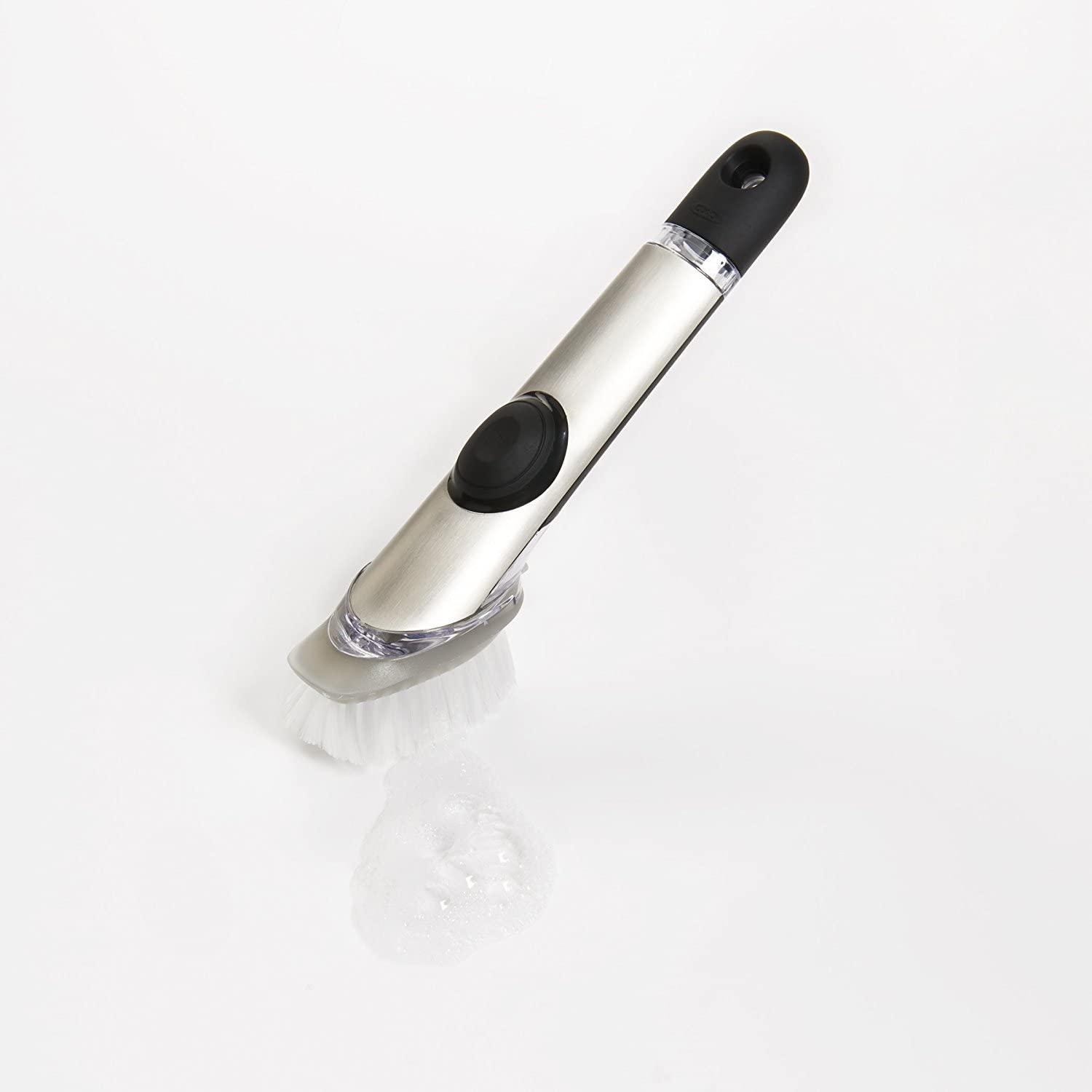 OXO OXO Steel Soap Dispensing Dish Brush with 2 Dish Brush Refills