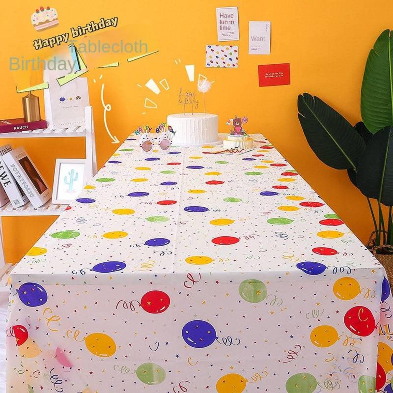 Miskyn Miskyn Birthday Gathering Party Disposable Paper Tray Paper Cup Colorful Balloon Pattern Tablecloth Camping Picnic Set