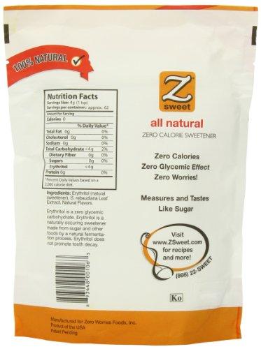 Zsweet Zsweet All Natural Zero Calorie Sweetener, 1.5-Pound Pouches (Pack of 2)