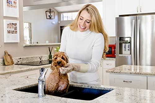 JOYECO JOYECO Cleaning Gloves Dishwashing Kitchen Gloves Reusable Rubber 3 Pairs White, Medium