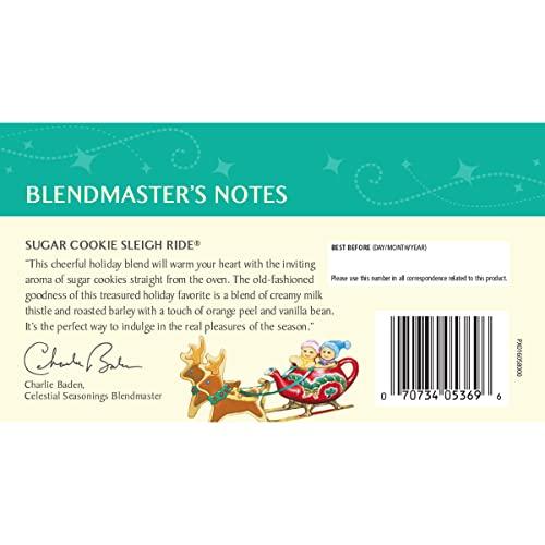 Celestial Seasonings Celestial Seasonings Herbal Tea, Sugar Cookie Sleigh Ride, 18 Count (Pack of 6)