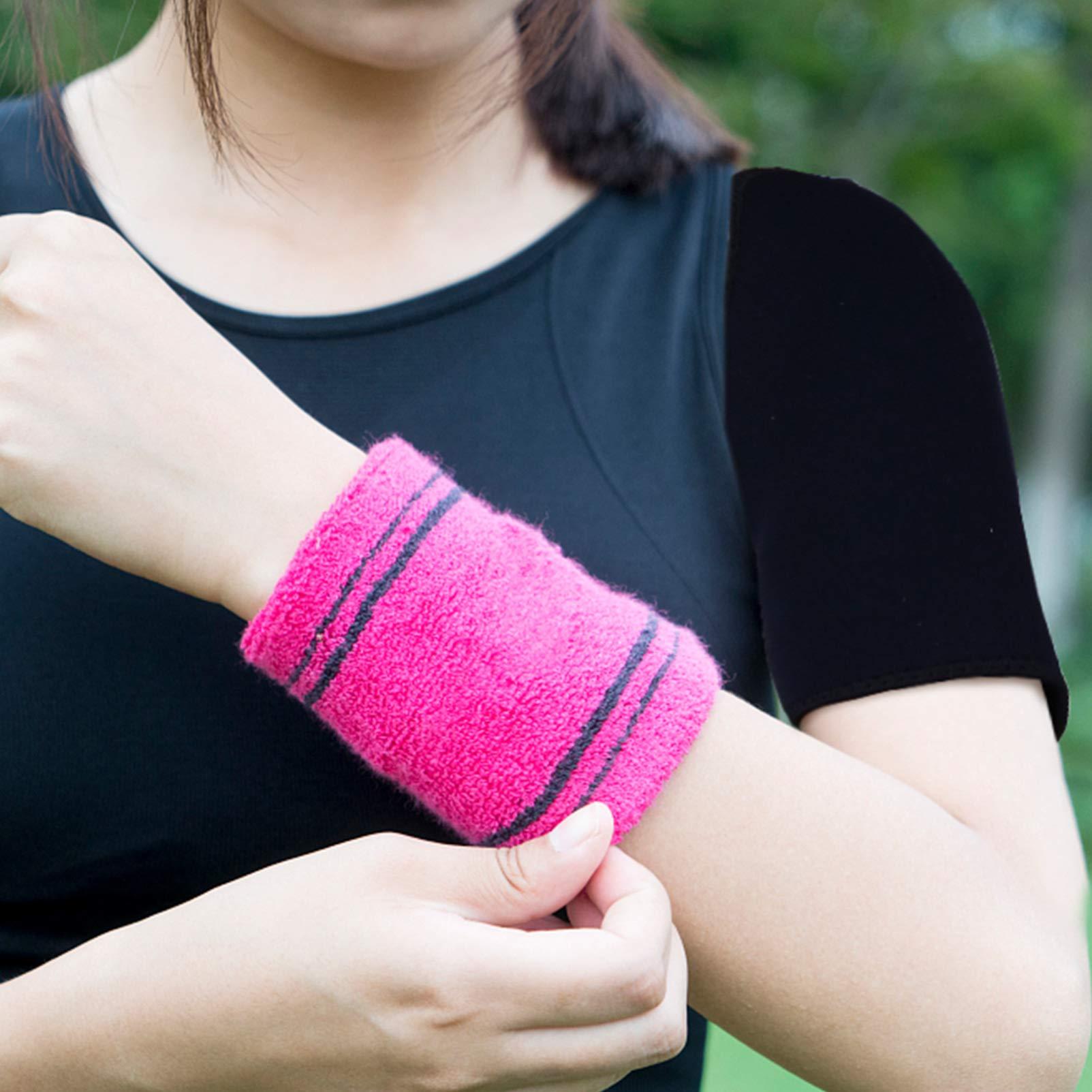 Milisten Milisten Double Shoulder Support Sleeping Warm Brace Stability Compression Sleeve Wrap for Rotator Cuff Shoulder XL