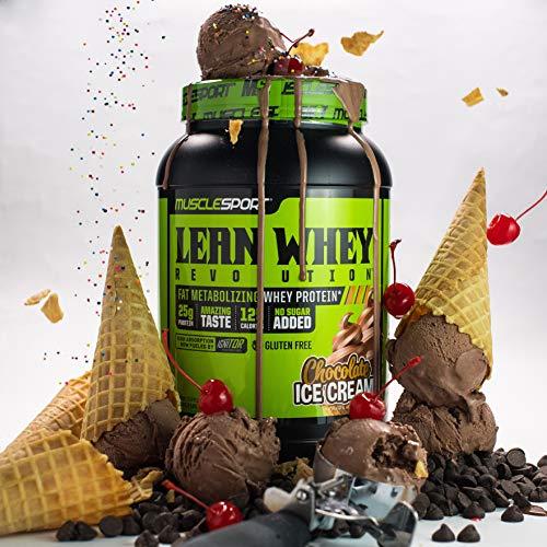 Musclesport Musclesport Lean Whey Revolution™ Protein Powder - Whey Protein Isolate - Low Calorie, Low Carb, Low Fat, Incredible Flavors - 25g Protein per Scoop - 5lb Chocolate Ice Cream