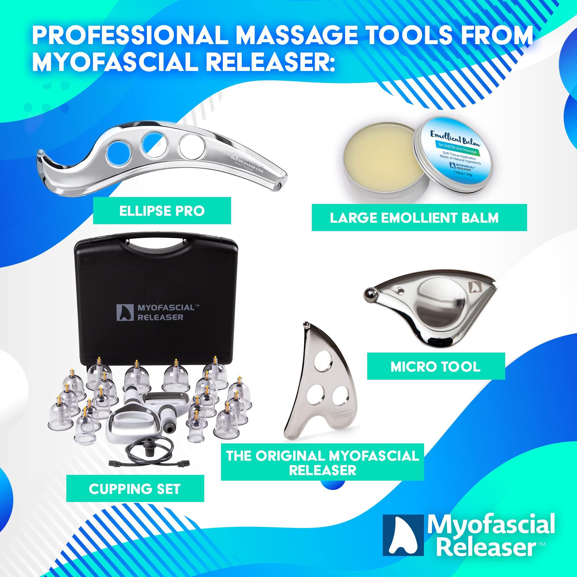 Myofascial Releaser Professional Muscle Scraper - Patented IASTM Massage Tool for Physical Therapy, GuaSha Tool for Myofascial Release - Medical Grade 304 Stainless Steel