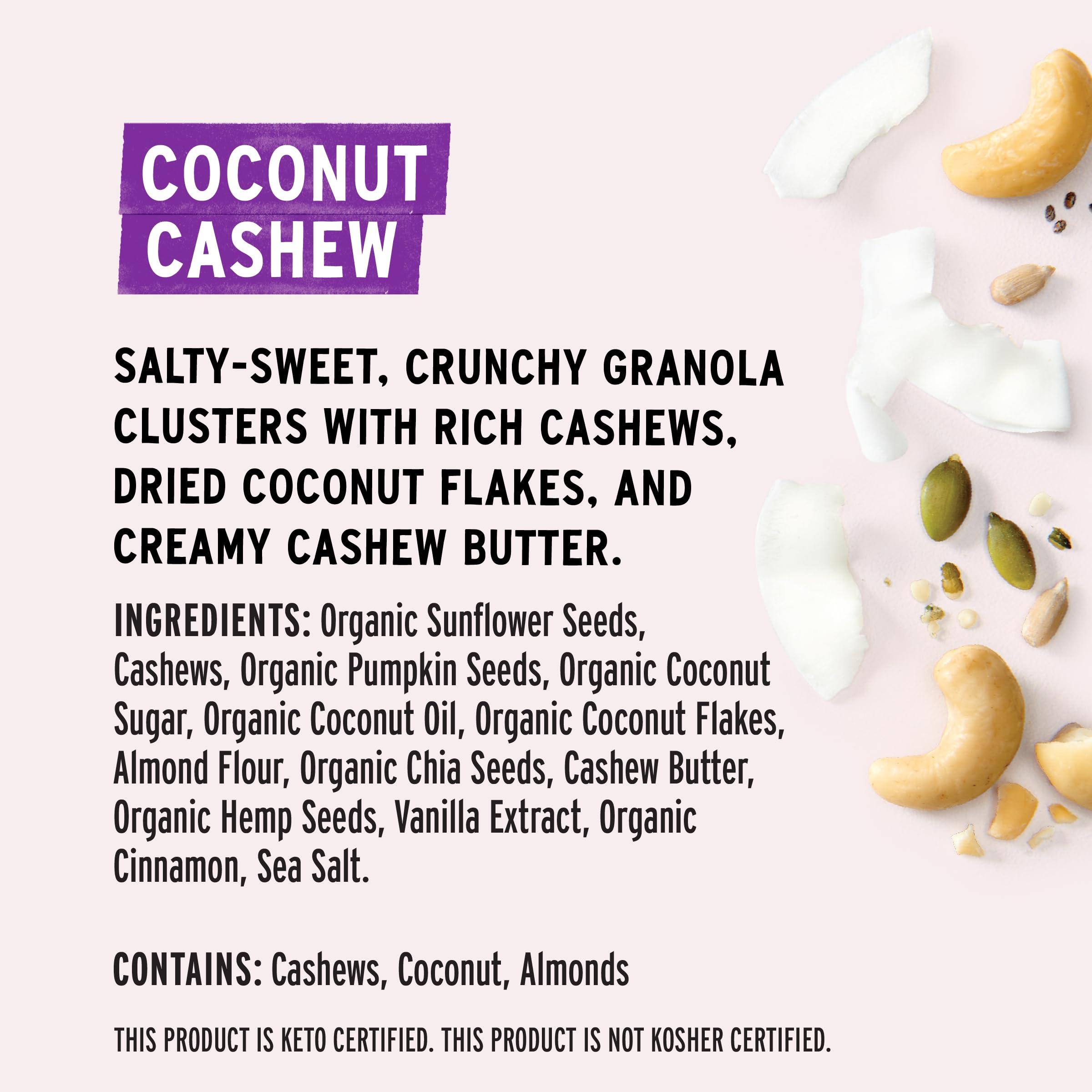 purely elizabeth Purely Elizabeth Coconut Cashew Keto Granola, Made with Nuts and Seeds, Grain-Free, Gluten-Free, Non-GMO (3 Ct, 8oz Bags)