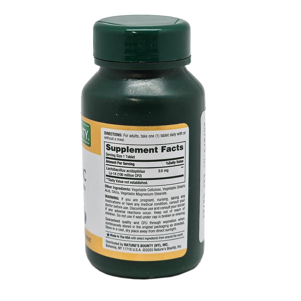 Nature's Bounty Nature's Bounty Probiotic Acidophilus Tablets, 120 Count