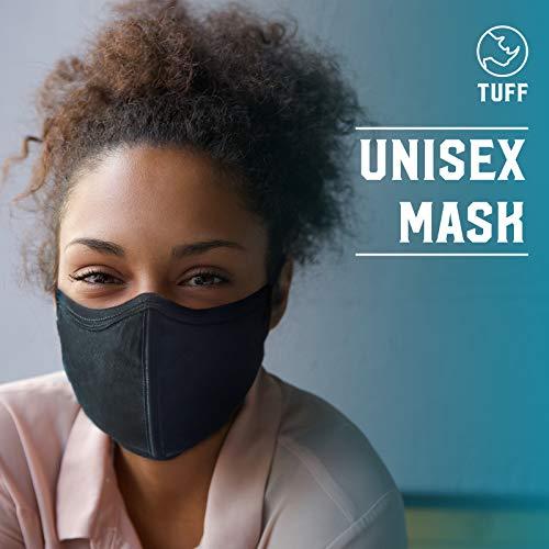TUFF SPORTS WEAR TUFF Face Mask Adult Large Size 3 Pack- C Shaped Design Making Breathing Easier and Comfortable on Skin - USA Made ( Large Size MIX COLOR 3 Pack)