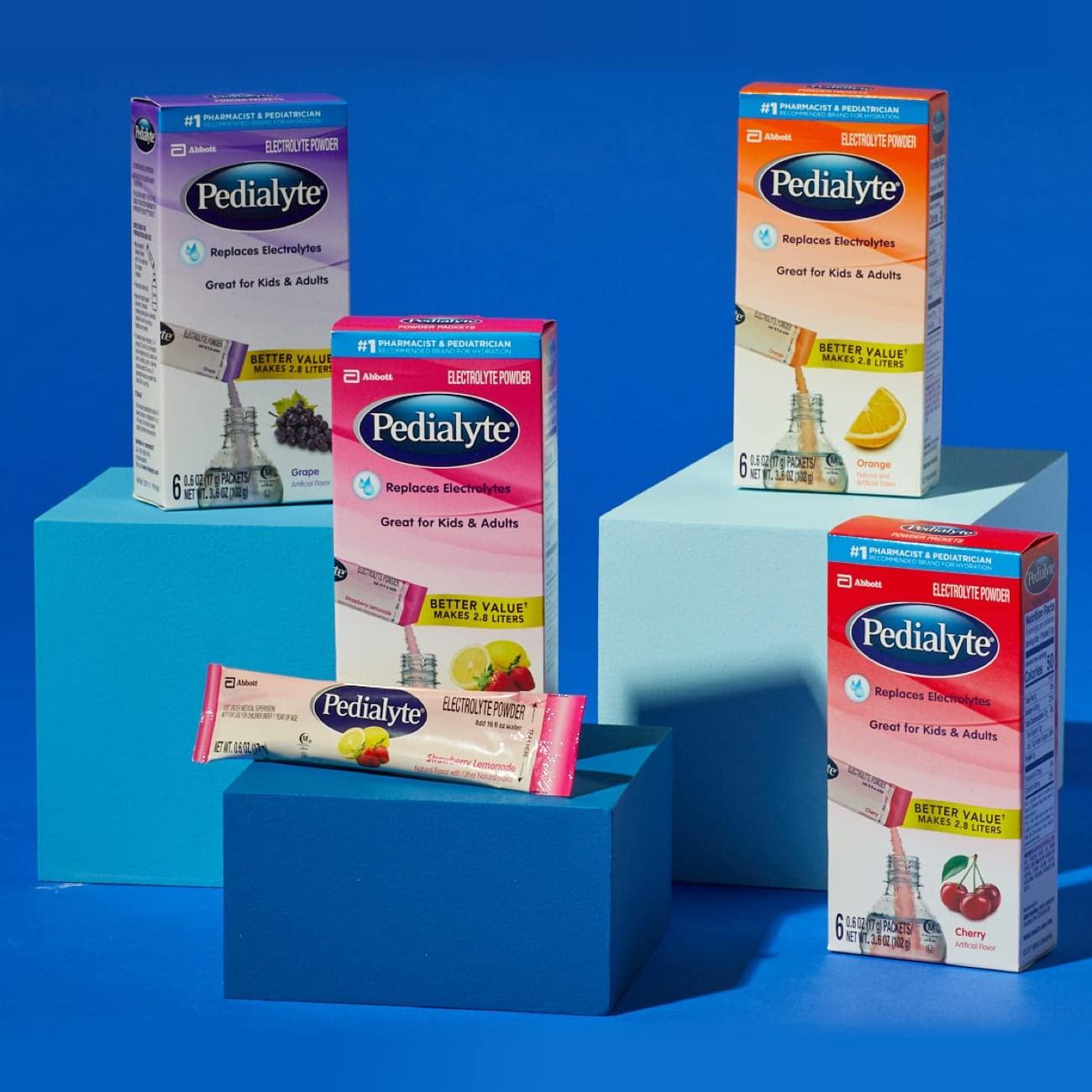 Pedialyte Pedialyte Electrolyte Powder Packets, Grape, Hydration Drink, 6 Single-Serving Powder Packets
