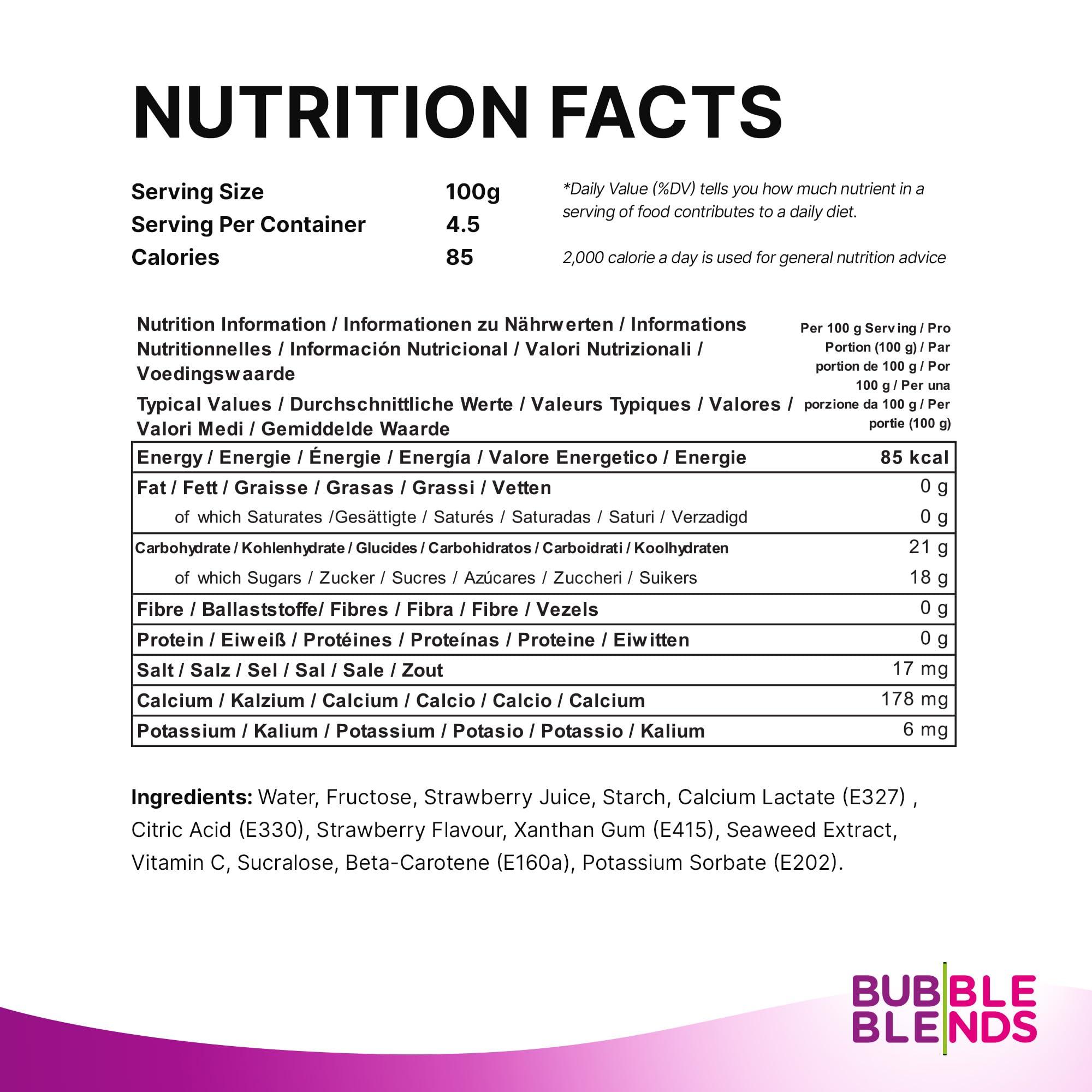 Bubble Blends Bubble Blends Strawberry Popping Boba (1lb / 16oz) - Popping Pearls 100% Fat-Free - Real Fruit Juice - Bursting Boba Pearls for Bubble Tea and Boba Drink (4.5 Servings)