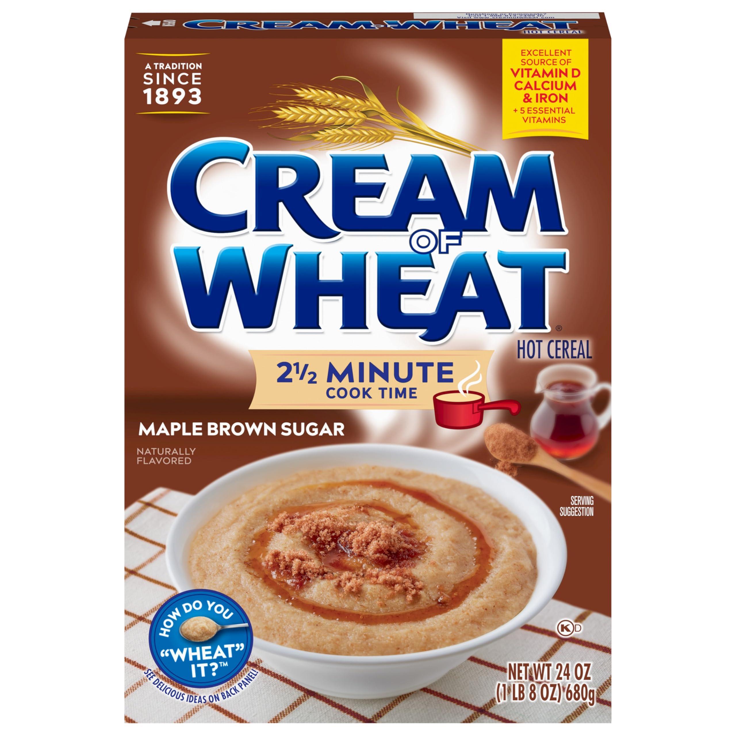Cream of Wheat Cream of Wheat Maple Brown Sugar Hot Cereal, 2 1/2 Minute Cook Time, 24 Ounce