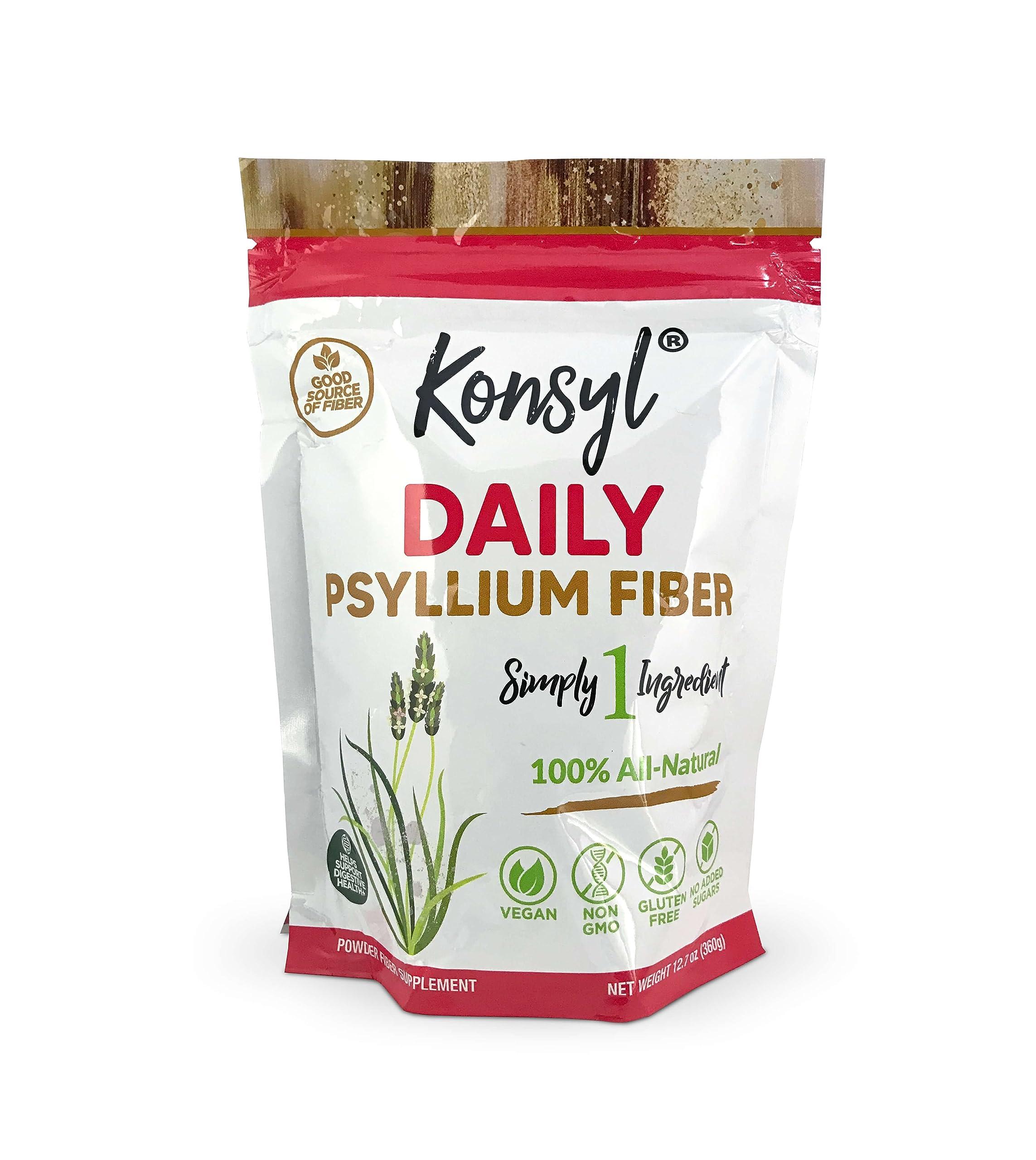 Konsyl Konsyl Daily Psyllium Fiber 360g / 12.7oz - Non-GMO, Vegan, Keto-Friendly, Fiber Supplement Powder - Supports Digestive Health