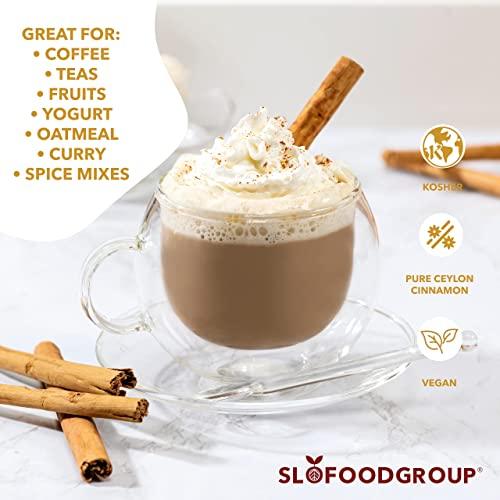 Slofoodgroup Slofoodgroup Ceylon Cinnamon Sticks - Pure Ceylon Cinnamon Quills 5 Inch Cut Cinnamon Spice from Sri Lanka, True Cinnamon - Cinnamomum Verum, 4 OZ.