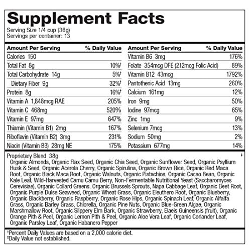 Dr. Schulze\'s Dr. Schulze\'s SuperFood Ultra | Organic Super Food Powder | Vitamin B Complex and 520% Vitamin C | May Help Boost Energy & Improve Fitness | Vegan, Non-GMO & Gluten-Free | 17.4 Oz