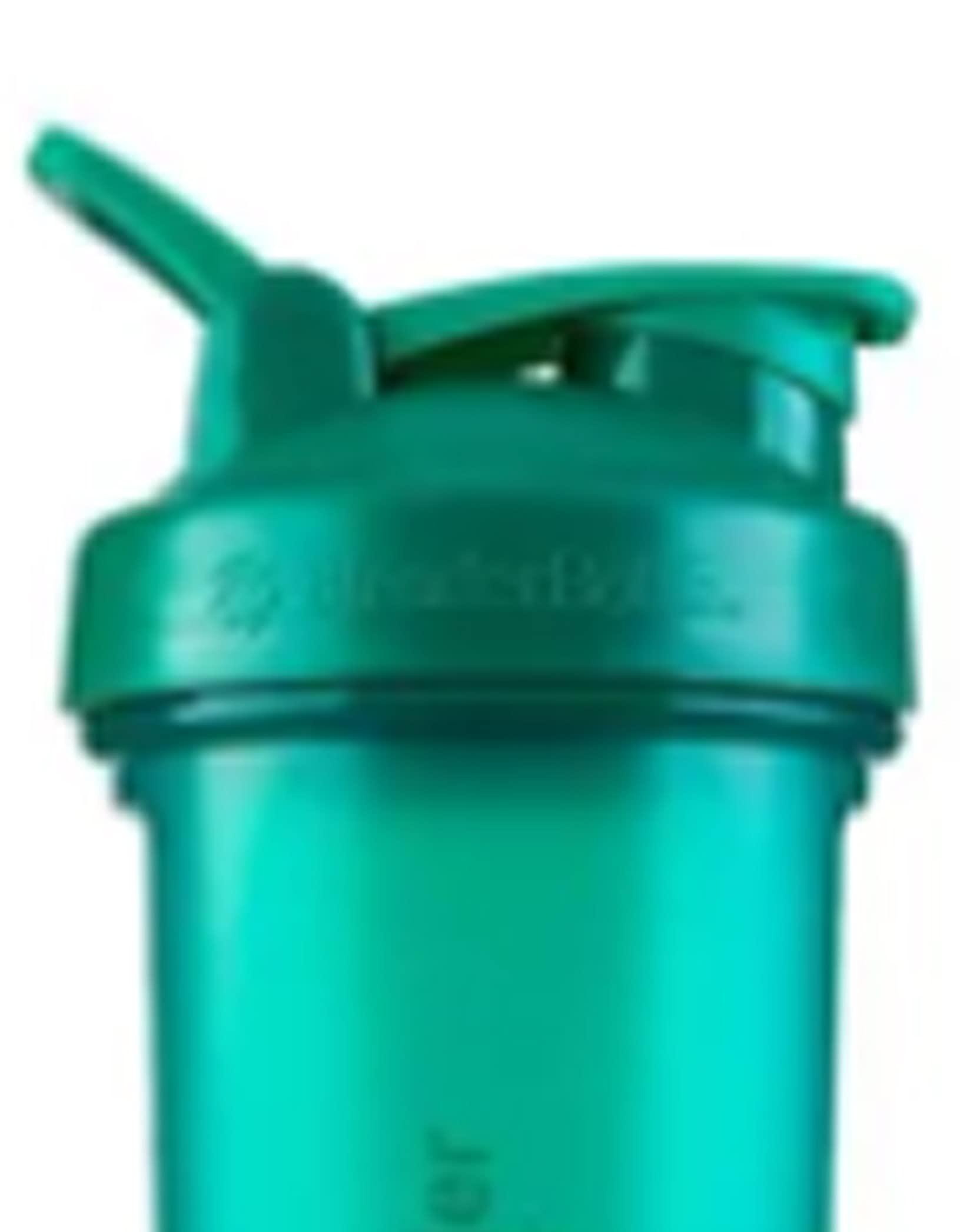 BlenderBottle BlenderBottle Shaker Bottle with Pill Organizer and Storage for Protein Powder, ProStak System, 22-Ounce, Teal