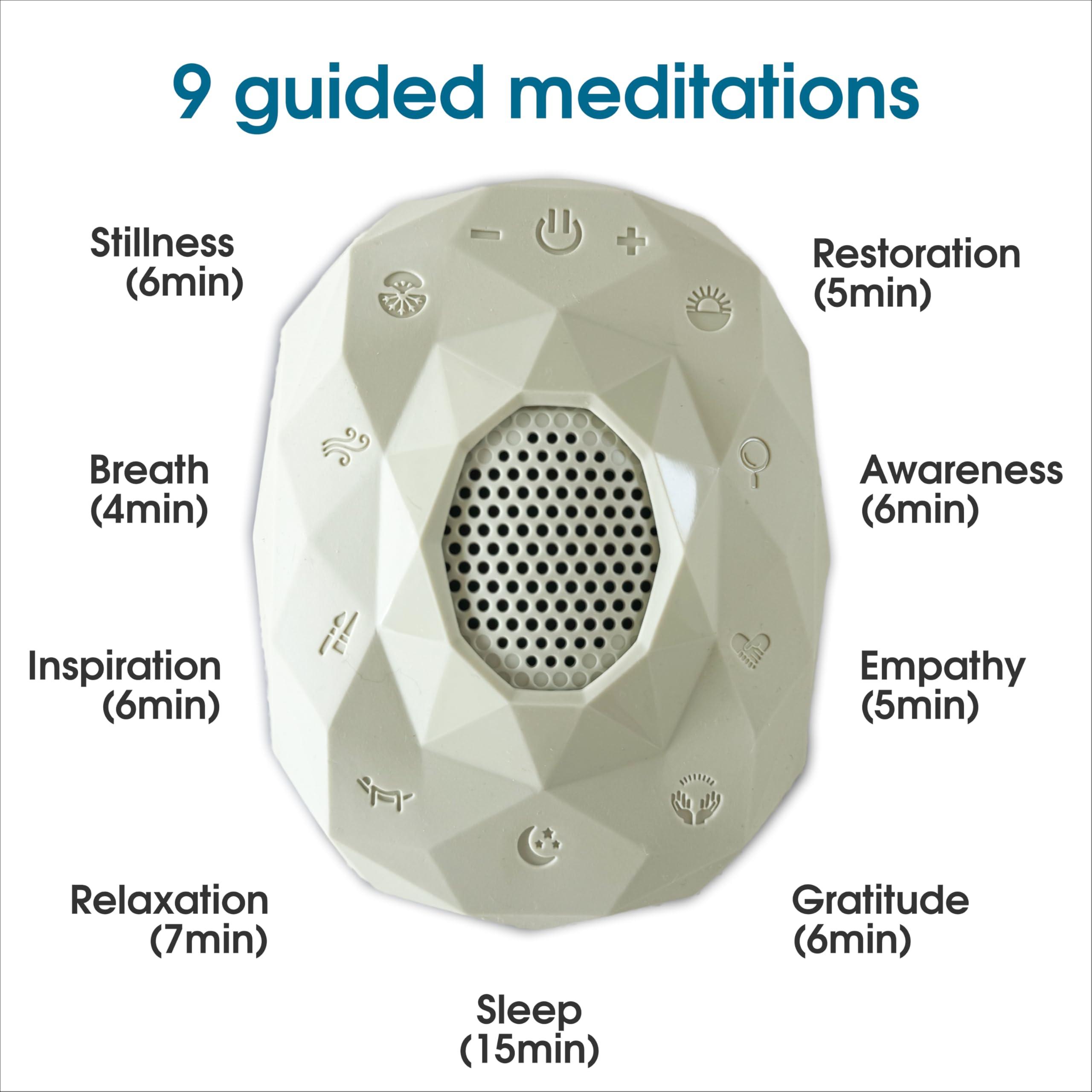 Zenimal Zenimal Teen and Adult Meditation Audio Player - Patented Screen-Free Mindfulness Device with 9 Audio Meditations and 60 Minutes of Soothing Sounds and Music, Jade Sandstone