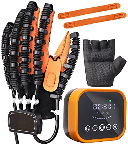 GXXZDN Rehabilitation Robot Gloves Upgrade Hemiplegia Hand Stroke Recovery Equipment with USB Chargeable and Strength Adjustment Stroke Recovery Equipment for Hand Orange (Left Hand L)